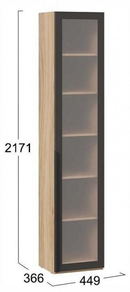 Шкаф-витрина Порто СМ-393.07.213 в Миассе - miass.ok-mebel.com | фото 4
