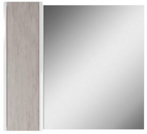 Шкаф-зеркало Uno 80 Дуб серый левый/правый Домино (DU1504HZ) в Миассе - miass.ok-mebel.com | фото 2