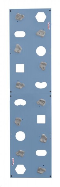 Скалодром пристенный (500*2000) стандарт ЭЛЬБРУС Pastel с отверстиями (10 шт. серых зацепов) цв.голубой в Миассе - miass.ok-mebel.com | фото