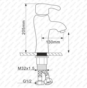 Смеситель д/ум MLN-F-002CBK керамический (Черный) в Миассе - miass.ok-mebel.com | фото 2