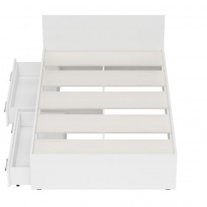 Стандарт Кровать с ящиками 1200, цвет белый, ШхГхВ 123,5х203,5х70 см., сп.м. 1200х2000 мм., без матраса, основание есть в Миассе - miass.ok-mebel.com | фото 7