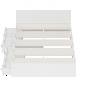 Стандарт Кровать с ящиками 1400, цвет белый, ШхГхВ 143,5х203,5х70 см., сп.м. 1400х2000 мм., без матраса, основание есть в Миассе - miass.ok-mebel.com | фото 7