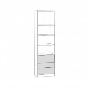 Стеллаж 09.137 Альфа (Солнечный Свет 0134 BS, Белый премиум) в Миассе - miass.ok-mebel.com | фото 2