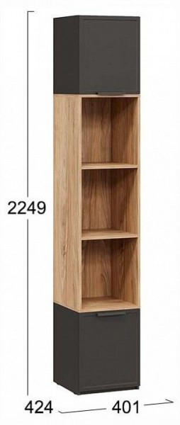Стеллаж комбинированный Стелла в Миассе - miass.ok-mebel.com | фото 4