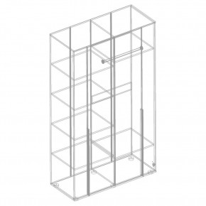 СТИЛ Шкаф 4-ств с зеркалом 1200 в Миассе - miass.ok-mebel.com | фото 2
