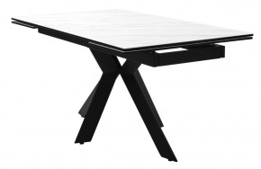 Стол BELLUNO 160 MARBLES KL-99 Белый мрамор матовый, итальянская керамика/ черный каркас, ®DISAUR в Миассе - miass.ok-mebel.com | фото 2