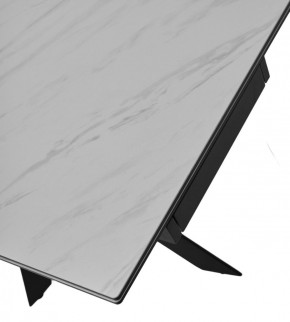 Стол BELLUNO 160 MARBLES KL-99 Белый мрамор матовый, итальянская керамика/ черный каркас, ®DISAUR в Миассе - miass.ok-mebel.com | фото 6