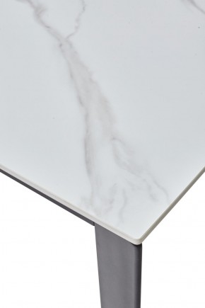 Стол CORNER 120 MATT WHITE MARBLE SOLID CERAMIC / BLACK, ®DISAUR в Миассе - miass.ok-mebel.com | фото 8