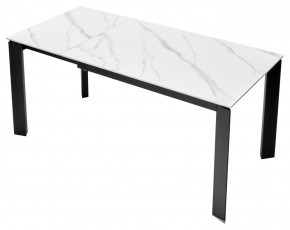 Стол CORNER 120 MATT WHITE MARBLE SOLID CERAMIC / BLACK, ®DISAUR в Миассе - miass.ok-mebel.com | фото 7