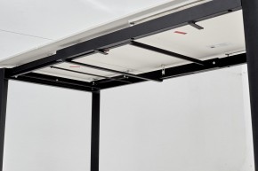 Стол CORNER 120 MATT WHITE MARBLE SOLID CERAMIC / BLACK, ®DISAUR в Миассе - miass.ok-mebel.com | фото 9