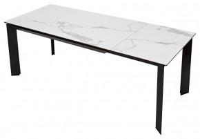 Стол CREMONA 140 HIGH GLOSS STATUARIO Белый мрамор глянцевый, керамика/ черный каркас, ®DISAUR в Миассе - miass.ok-mebel.com | фото 8