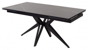 Стол FORIO 160 MATT BLACK MARBLE SOLID CERAMIC / BLACK, ®DISAUR в Миассе - miass.ok-mebel.com | фото 1