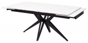 Стол FORIO 160 MATT WHITE MARBLE SOLID CERAMIC / BLACK, ®DISAUR в Миассе - miass.ok-mebel.com | фото 6