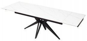 Стол FORIO 160 MATT WHITE MARBLE SOLID CERAMIC / BLACK, ®DISAUR в Миассе - miass.ok-mebel.com | фото 7