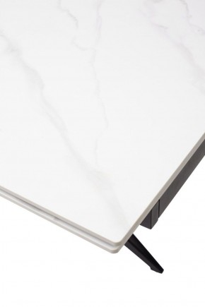 Стол FORIO 160 MATT WHITE MARBLE SOLID CERAMIC / BLACK, ®DISAUR в Миассе - miass.ok-mebel.com | фото 9