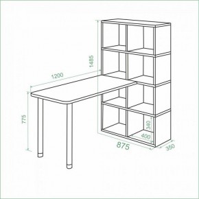 Стол компьютерный Bartolo в Миассе - miass.ok-mebel.com | фото 2