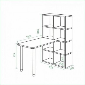 Стол компьютерный Bartolo в Миассе - miass.ok-mebel.com | фото 3