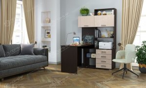 Стол компьютерный "ПКС-11" ЛЕВЫЙ (венге/дуб белфорт) в Миассе - miass.ok-mebel.com | фото 2