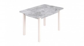 Стол ЛДСП (опоры белые) цемент светлый в Миассе - miass.ok-mebel.com | фото