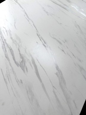 Стол MATERA 160 MARBLES KL-99 Белый мрамор матовый, итальянская керамика/ черный каркас, ®DISAUR в Миассе - miass.ok-mebel.com | фото 3