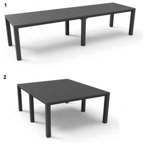 Стол раскладной Джули (Julie Double table 2 configurations) Графит в Миассе - miass.ok-mebel.com | фото