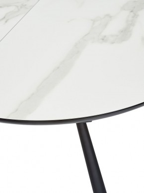 Стол VOLAND BIANCO TL-45 испанская керамика/ BLACK "белый мрамор" М-City в Миассе - miass.ok-mebel.com | фото 2