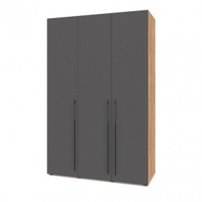 СТОУН С32 Шкаф 3-х створчатый (золотой дуб/графит) в Миассе - miass.ok-mebel.com | фото