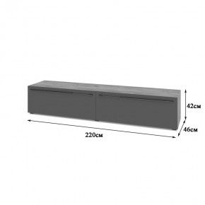 СТОУН С72 Тумба ТВ (золотой дуб/графит) в Миассе - miass.ok-mebel.com | фото 2