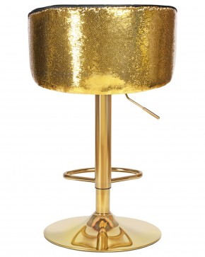 Стул барный DOBRIN DARCY GOLD SHINY, черный велюр с золотыми пайетками в Миассе - miass.ok-mebel.com | фото 5