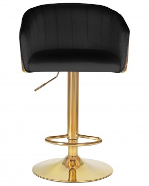 Стул барный DOBRIN DARCY GOLD SHINY, черный велюр с золотыми пайетками в Миассе - miass.ok-mebel.com | фото 6