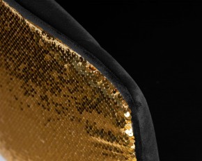 Стул барный DOBRIN DARCY GOLD SHINY, черный велюр с золотыми пайетками в Миассе - miass.ok-mebel.com | фото 8