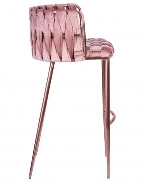 Стул барный DOBRIN EMMA ROSE GOLD, розовый велюр (VF-10) в Миассе - miass.ok-mebel.com | фото 3
