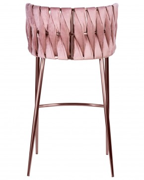 Стул барный DOBRIN EMMA ROSE GOLD, розовый велюр (VF-10) в Миассе - miass.ok-mebel.com | фото 5
