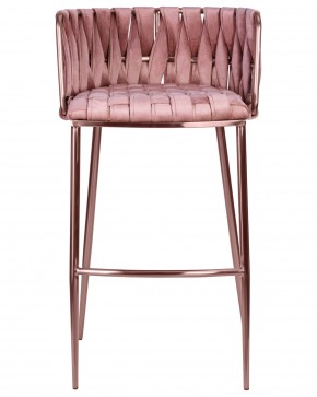 Стул барный DOBRIN EMMA ROSE GOLD, розовый велюр (VF-10) в Миассе - miass.ok-mebel.com | фото 6