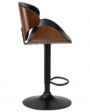 Стул барный DOBRIN KARTER BLACK, коричневый орех дерево (BWW), черный PU в Миассе - miass.ok-mebel.com | фото 3