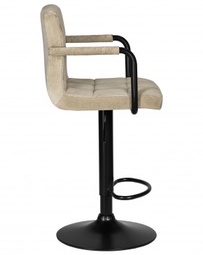 Стул барный DOBRIN KRUGER ARM BLACK, бежевый вельвет (LAR-E2041-04) в Миассе - miass.ok-mebel.com | фото 3