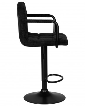 Стул барный DOBRIN KRUGER ARM BLACK, черный вельвет (LAR-E2041-52) в Миассе - miass.ok-mebel.com | фото 3