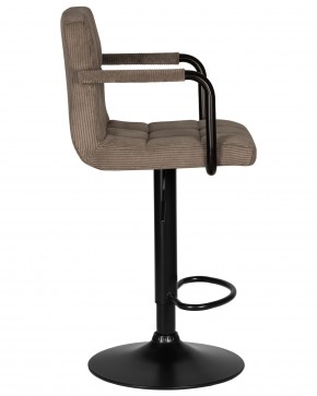 Стул барный DOBRIN KRUGER ARM BLACK, какао вельвет (LAR-E2041-05) в Миассе - miass.ok-mebel.com | фото 3
