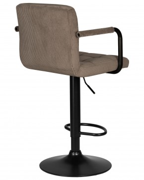 Стул барный DOBRIN KRUGER ARM BLACK, какао вельвет (LAR-E2041-05) в Миассе - miass.ok-mebel.com | фото 4