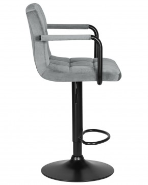 Стул барный DOBRIN KRUGER ARM BLACK, серый велюр (MJ9-75) в Миассе - miass.ok-mebel.com | фото 3