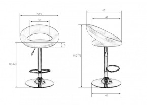 Стул барный DOBRIN MIRA LM-5001 (белый) в Миассе - miass.ok-mebel.com | фото 3