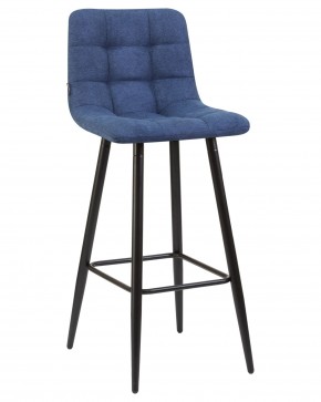 Стул барный DOBRIN NICOLE, черные матовые ножки, синяя ткань (UF860-14B) в Миассе - miass.ok-mebel.com | фото