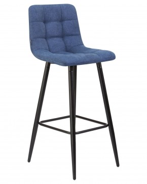 Стул барный DOBRIN NICOLE, черные матовые ножки, синяя ткань (UF860-14B) в Миассе - miass.ok-mebel.com | фото 2