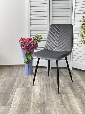 Стул DUKE BLUVEL-14 GREY, велюр / черный каркас М-City в Миассе - miass.ok-mebel.com | фото 4