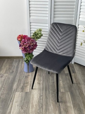 Стул DUKE BLUVEL-14 GREY, велюр / черный каркас М-City в Миассе - miass.ok-mebel.com | фото 5
