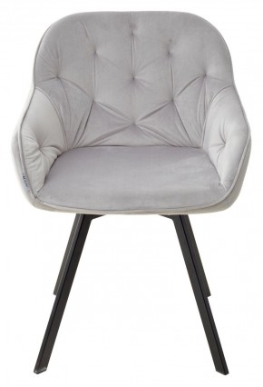 Стул GALE 360 град. поворот. BLUVEL-03 LIGHT GREY, велюр/ черный каркас, М-City в Миассе - miass.ok-mebel.com | фото 3