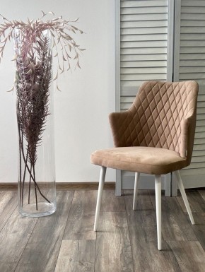 Стул HERMAN 360 град. БЕЖЕВЫЙ #5, велюр / белый каркас М-City в Миассе - miass.ok-mebel.com | фото 2