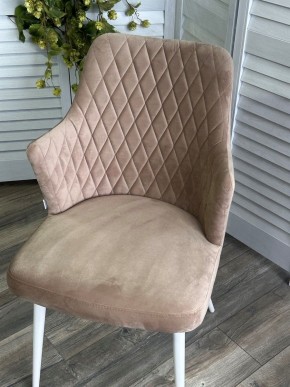 Стул HERMAN 360 град. БЕЖЕВЫЙ #5, велюр / белый каркас М-City в Миассе - miass.ok-mebel.com | фото 5