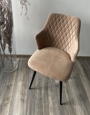 Стул HERMAN 360 град. БЕЖЕВЫЙ #5, велюр / черный каркас М-City в Миассе - miass.ok-mebel.com | фото 2
