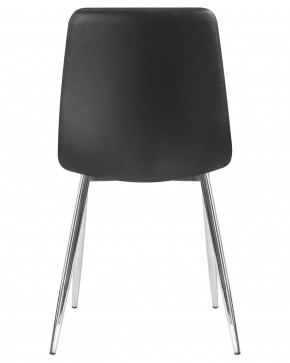Стул обеденный DOBRIN ALEX, хром ножки, чёрная экокожа (P-01) в Миассе - miass.ok-mebel.com | фото 5